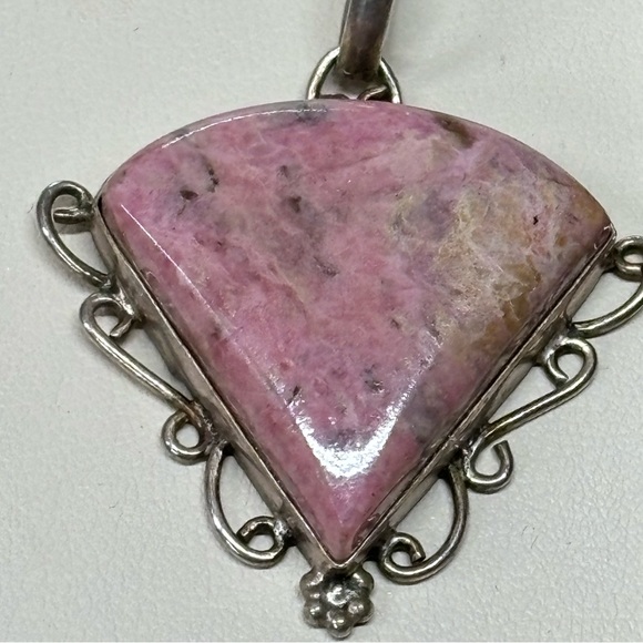 925 Rhodonite necklace - Picture 1 of 5